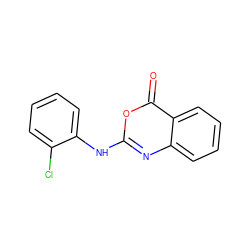 O=c1oc(Nc2ccccc2Cl)nc2ccccc12 ZINC000004040838