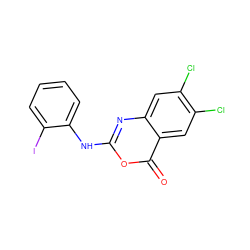 O=c1oc(Nc2ccccc2I)nc2cc(Cl)c(Cl)cc12 ZINC000001485515