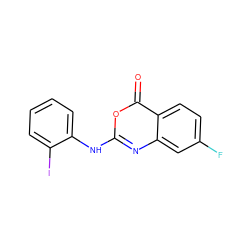 O=c1oc(Nc2ccccc2I)nc2cc(F)ccc12 ZINC000001485519