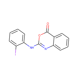 O=c1oc(Nc2ccccc2I)nc2ccccc12 ZINC000013779137