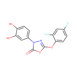 O=c1oc(Oc2ccc(F)cc2F)nn1-c1ccc(O)c(O)c1 ZINC000043206282