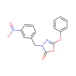 O=c1oc(Oc2ccccc2)nn1Cc1cccc([N+](=O)[O-])c1 ZINC000473134440