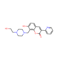 O=c1oc2c(CN3CCN(CCO)CC3)c(O)ccc2cc1-c1ccccn1 ZINC000020113091