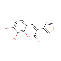 O=c1oc2c(O)c(O)ccc2cc1-c1ccsc1 ZINC000034548940