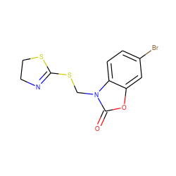 O=c1oc2cc(Br)ccc2n1CSC1=NCCS1 ZINC000000258091