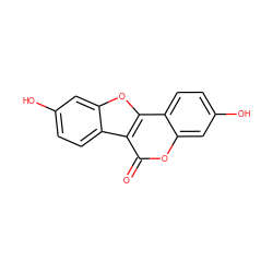 O=c1oc2cc(O)ccc2c2oc3cc(O)ccc3c12 ZINC000000001219