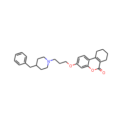 O=c1oc2cc(OCCCN3CCC(Cc4ccccc4)CC3)ccc2c2c1CCCC2 ZINC000221993133