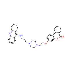 O=c1oc2cc(OCCN3CCN(CCCNc4c5c(nc6ccccc46)CCCC5)CC3)ccc2c2c1CCCC2 ZINC000299863176