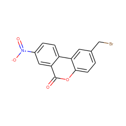 O=c1oc2ccc(CBr)cc2c2ccc([N+](=O)[O-])cc12 ZINC000028349253