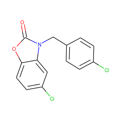 O=c1oc2ccc(Cl)cc2n1Cc1ccc(Cl)cc1 ZINC000000480098