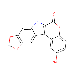 O=c1oc2ccc(O)cc2c2c1[nH]c1cc3c(cc12)OCO3 ZINC000082156748