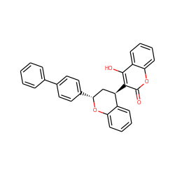 O=c1oc2ccccc2c(O)c1[C@@H]1C[C@@H](c2ccc(-c3ccccc3)cc2)Oc2ccccc21 ZINC000028475926