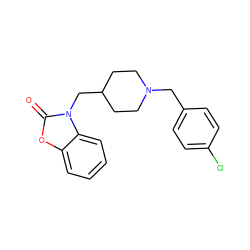 O=c1oc2ccccc2n1CC1CCN(Cc2ccc(Cl)cc2)CC1 ZINC000040897567