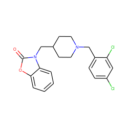 O=c1oc2ccccc2n1CC1CCN(Cc2ccc(Cl)cc2Cl)CC1 ZINC000040913873