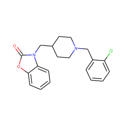 O=c1oc2ccccc2n1CC1CCN(Cc2ccccc2Cl)CC1 ZINC000040409116