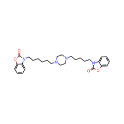 O=c1oc2ccccc2n1CCCCCCN1CCN(CCCCCn2c(=O)oc3ccccc32)CC1 ZINC000473084668