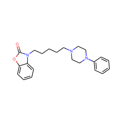 O=c1oc2ccccc2n1CCCCCN1CCN(c2ccccc2)CC1 ZINC000299828163