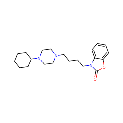 O=c1oc2ccccc2n1CCCCN1CCN(C2CCCCC2)CC1 ZINC000029135405