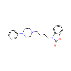 O=c1oc2ccccc2n1CCCCN1CCN(c2ccccc2)CC1 ZINC000005800028