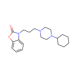 O=c1oc2ccccc2n1CCCN1CCN(C2CCCCC2)CC1 ZINC000029135489