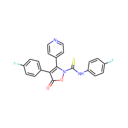 O=c1on(C(=S)Nc2ccc(F)cc2)c(-c2ccncc2)c1-c1ccc(F)cc1 ZINC000029054749