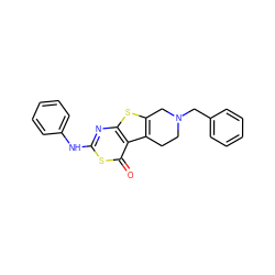 O=c1sc(Nc2ccccc2)nc2sc3c(c12)CCN(Cc1ccccc1)C3 ZINC000013678181