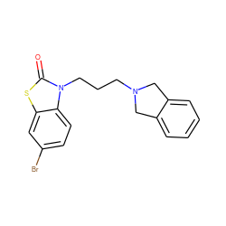 O=c1sc2cc(Br)ccc2n1CCCN1Cc2ccccc2C1 ZINC000299866633