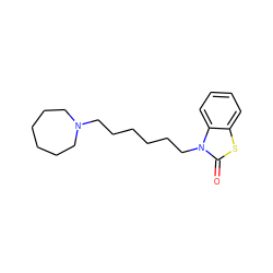 O=c1sc2ccccc2n1CCCCCCN1CCCCCC1 ZINC000096916493