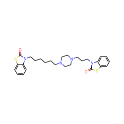 O=c1sc2ccccc2n1CCCCCCN1CCN(CCCn2c(=O)sc3ccccc32)CC1 ZINC000473081765