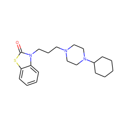 O=c1sc2ccccc2n1CCCN1CCN(C2CCCCC2)CC1 ZINC000029135491