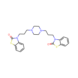 O=c1sc2ccccc2n1CCCN1CCN(CCCn2c(=O)sc3ccccc32)CC1 ZINC000473081797