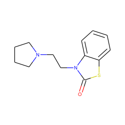 O=c1sc2ccccc2n1CCN1CCCC1 ZINC000096916495