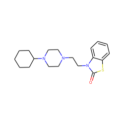 O=c1sc2ccccc2n1CCN1CCN(C2CCCCC2)CC1 ZINC000029135556