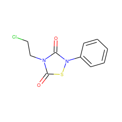 O=c1sn(-c2ccccc2)c(=O)n1CCCl ZINC000040980166