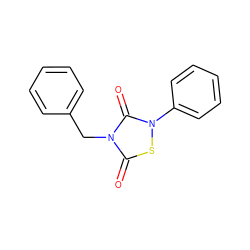 O=c1sn(-c2ccccc2)c(=O)n1Cc1ccccc1 ZINC000084652778