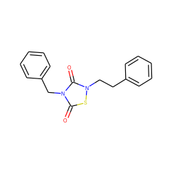 O=c1sn(CCc2ccccc2)c(=O)n1Cc1ccccc1 ZINC000038213903