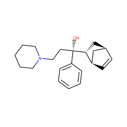 O[C@@](CCN1CCCCC1)(c1ccccc1)[C@@H]1C[C@H]2C=C[C@@H]1C2 ZINC000036386991