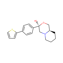 O[C@@]1(c2ccc(-c3cccs3)cc2)CN2CCCC[C@@H]2CO1 ZINC000040861811