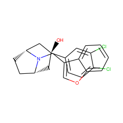 O[C@@]1(c2ccc(Cl)c(Cl)c2)C[C@@H]2CC[C@H](C1)N2Cc1coc2ccccc12 ZINC000101185332