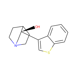 O[C@@]1(c2csc3ccccc23)CN2CCC1CC2 ZINC000013740309