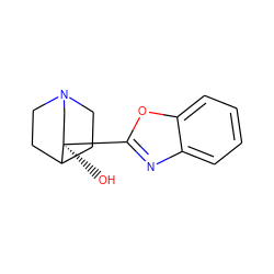 O[C@@]1(c2nc3ccccc3o2)CN2CCC1CC2 ZINC000013740305