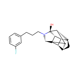 O[C@@]12[C@@H]3[C@H]4C[C@@H]5[C@@H]3[C@H]([C@@H]3[C@H]5[C@@H]4[C@H]31)N2CCCc1cccc(F)c1 ZINC000261104607