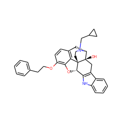 O[C@@]12Cc3c([nH]c4ccccc34)[C@@H]3Oc4c(OCCc5ccccc5)ccc5c4[C@@]31CCN(CC1CC1)[C@@H]2C5 ZINC000027095583