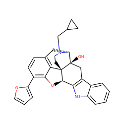 O[C@@]12Cc3c([nH]c4ccccc34)[C@H]3Oc4c(-c5ccco5)ccc5c4[C@@]31CCN(CC1CC1)[C@@H]2C5 ZINC000028523337