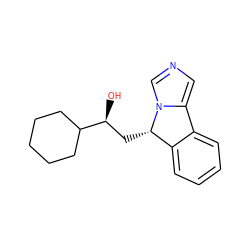 O[C@@H](C[C@H]1c2ccccc2-c2cncn21)C1CCCCC1 ZINC000095616582