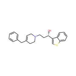 O[C@@H](CCN1CC=C(Cc2ccccc2)CC1)c1csc2ccccc12 ZINC000084756887