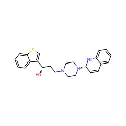 O[C@@H](CCN1CCN([C@H]2C=Cc3ccccc3N2)CC1)c1csc2ccccc12 ZINC000027412839