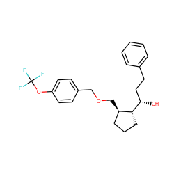 O[C@@H](CCc1ccccc1)[C@@H]1CCC[C@H]1COCc1ccc(OC(F)(F)F)cc1 ZINC000028571228