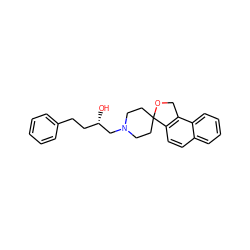 O[C@@H](CCc1ccccc1)CN1CCC2(CC1)OCc1c2ccc2ccccc12 ZINC000026978740