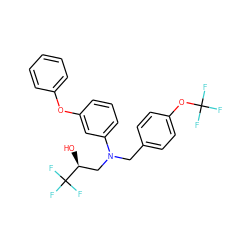 O[C@@H](CN(Cc1ccc(OC(F)(F)F)cc1)c1cccc(Oc2ccccc2)c1)C(F)(F)F ZINC000013490894